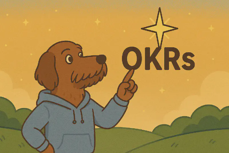 A dog pointing to a star